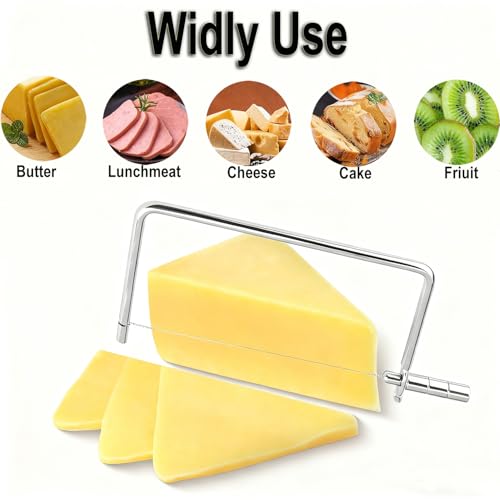 Cheese Slicer Accessories Kitchen Marble Board Cheese Cutter Stainless Steel Components Ideal Making Giftable Cheese Cutting Boards with The Cheese Slicer Kit(2CheesS slicer 6Extra Wires,7inch) - size: 7inch
