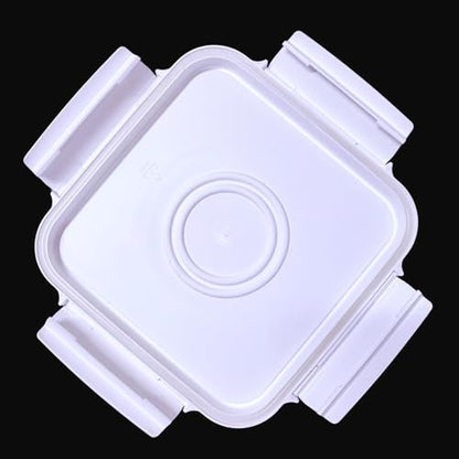 House Naturals 4 Gallon Square Food Grade Bucket Pail with Plastic Handles and Lid (Pack of 3) Made in USA containers (Aqua-White lids) - color: Aqua-white Lids