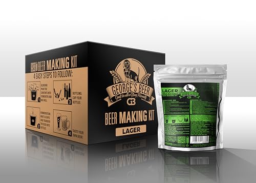 George’s Beer Fermentation Equipment Kit – Lager – Makes 5 Liters (1.32 Gallons) with Liquid Malt and Hops Extract, Yeast, and Brewing Accessories – Sold by North Mountain Supply - style: Kit - Lager