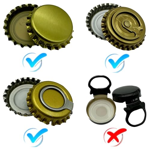 Manual Beer Bottle Capper Tool with 150 count Beer Bottle Caps,26mm Beer Corking Machine for Home Brewing（Crown Cap WN005）