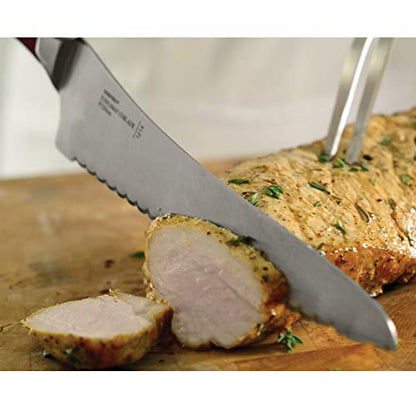 Norpro UNI Knife All Purpose Kitchen 8 in Serrated Stainless Steel Blade for Tomatoes Bread Meat