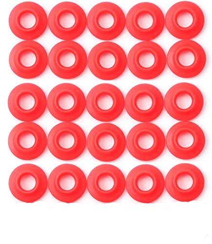 Joyzan Beer Bottle Gasket, Silicone Rubber Washer Swing Flip Top EZ Cap | Red Home Brew Bottles Seals Washer O Ring High Pressure Leakproof Seals Replacements Home Soda Sealing Use 25PCS