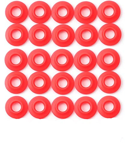 Joyzan Beer Bottle Gasket, Silicone Rubber Washer Swing Flip Top EZ Cap | Red Home Brew Bottles Seals Washer O Ring High Pressure Leakproof Seals Replacements Home Soda Sealing Use 25PCS