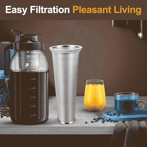 2 PCS Cold Brew Coffee Filter, 304 Stainless Steel Food Grade, Coffee Maker, Tea Maker,Water Filter, Ultra Fine Mesh, Wide Mouth Mason Jar 64oz - size: FILTER(64oz)