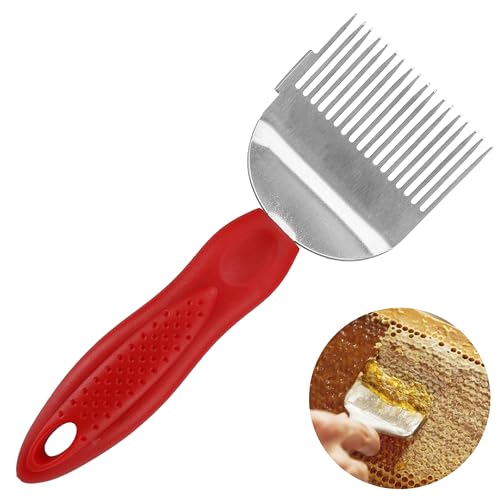 BuleVina Honey Uncapping Fork Tool Bee Keeping Shovel Knife Scraper with 18 Stainless Steel Tines and Plastic Handle Extractor Equipment Herramientas Apicultor