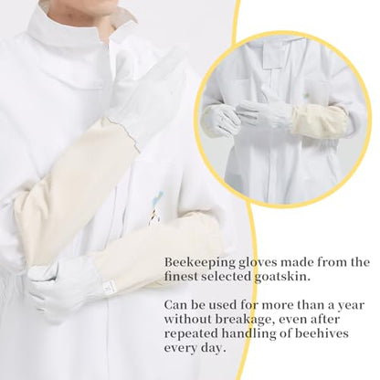 Sting Proof Full Body Bee Suit, Unisex, 2 Veils & Gloves, XXL(Fits 6'3"-6'5") | Unisex Ultralight Full Body Bee & Wasp Gear, A-Grade Goatskin Gloves, Detachable Veils, Apiary Backyard Halloween - size: XXL for 6'3" – 6'5"