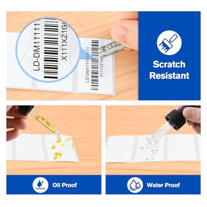 L LIKED 2" x 1" Thermal Labels, Blank Removable Labels with No Residue, Water and Oil Resistant, Use for Both Home and Office (1 Roll, 1300 Labels) - size: 1x2-1300