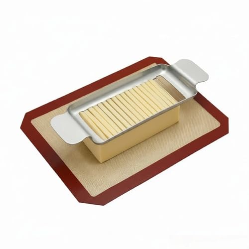 Butter Slicer Cutter,Cheese Cutters for Block Cheese, Butter Slicer with Silicone Baking Mat kit for Butter Squares, Stainless Steel Cutter
