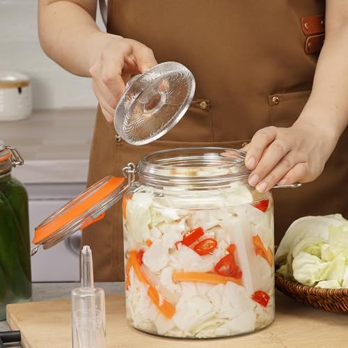 0.6 Gallon Glass Fermentation Jar with Airlock, Small Batch Kit - size: 0.6 Gallon