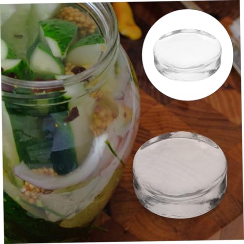 KICHOUSE 3pcs Heavy Duty Glass Weights Kit for Fermenting for Sauerkraut and Pickles