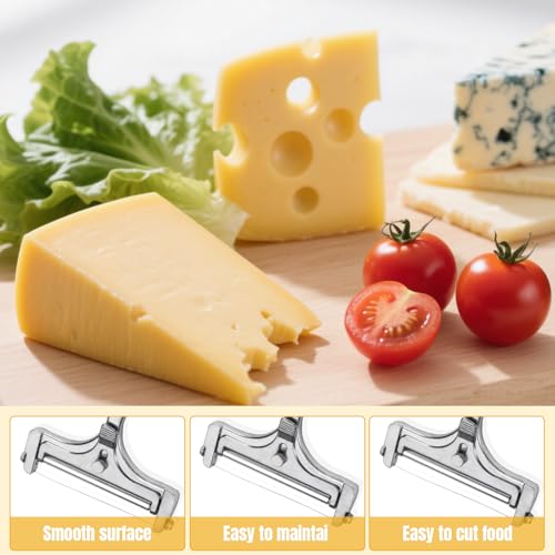 Stainless Steel Wire Cheese Slicer with 4 Extra Wires Cheese Cutter for Mozzarella, Cheddar, Gruyere