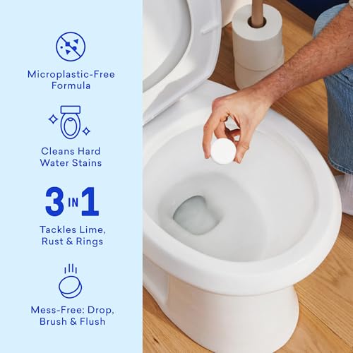 BLUELAND Toilet Bowl Cleaner Tablets, 14 Count (Pack of 2), Lemon Cedar, Plastic-Free, No Harsh Chemicals, Plant-Based, Septic-Safe, Removes Lime, Rust, Hard Water and Toilet Ring Stains - size: 14 Count (Pack of 2)