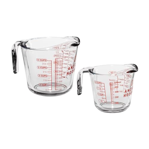 Anchor Hocking Measuring Cup Set (2-Piece, 2-Cup & 4-Cup, dishwasher safe) - style: 2pc Set