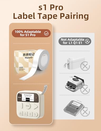 MakeID S1/S1 PRO Label Tape Rabbit, Thermal Paper Self-Adhesive Laminated Label Tape Replacement, 15 x 50 mm (0.59 x 1.97 Inch) 140 Tapes/Roll - color: Rabbit, size: 15mm*50mm