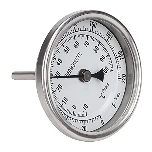 1 2 NPT Stainless Steel Dial Thermometer 1 2 NPT Homebrew Kettle Thermometer Weldless with O Rings 0 to 220F Kettle Stainless Steel Brew Pot
