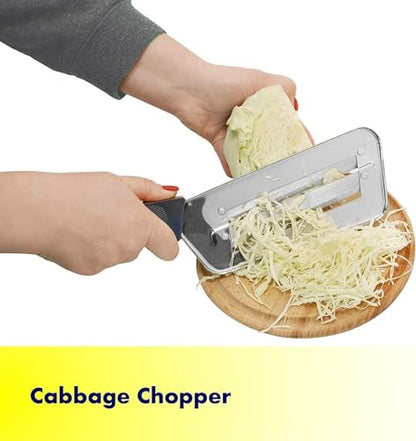 YukaBa Cabbage Kitchen Knife Slicer Chopper Shredder Sauerkraut Cutter Coleslaw Grater (Black) - color: Black