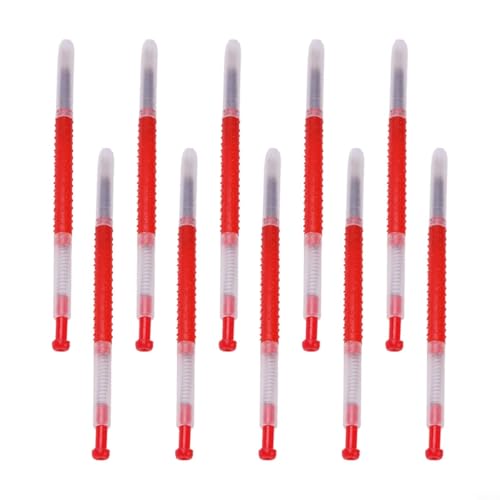 10PCS Bee Grafting Tools Set Retractable Plastic Larva Pickers with Flexible Reed Tips for Queen Bee Rearing and Royal Jelly Harvesting for beekeeping Gear Red