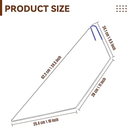 Deep Fryer Cleanout Rod 25" Stainless Steel Angled Drain Cleaning Unclogger Tool for Commercial Kitchen, Restaurant Fryer, 2 PCS - color: 2pcs Cleanout Rod