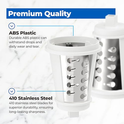 Shred Cone for Presto Regular Salad Shooter Models 02910 02980, Cheese Grater Replacement Parts for Shredding Cheese, Vegetables and Fruits (Square Plug)
