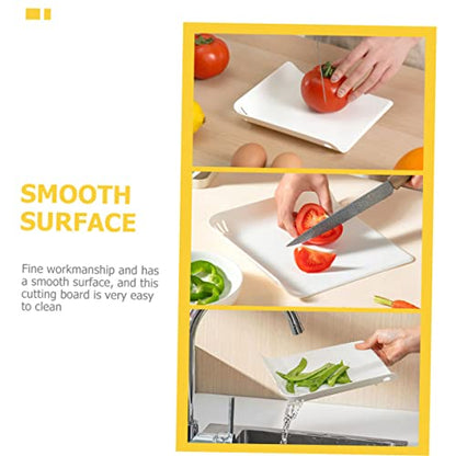 SOLUSTRE Draining Kitchen Board Plastic Dough Board Anti-skid Cutting Board White Kitchen Cutting Boards