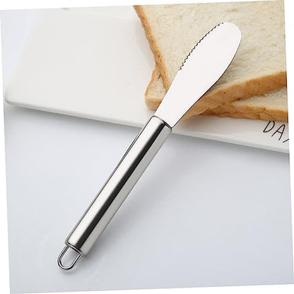 ABOOFAN 2Pcs Stainless Steel Butter Spreader and Cream Knife for Cake Cheese Pastry Rust Resistant Construction Easy to Clean Kitchen Gadget for Restaurants and Catering