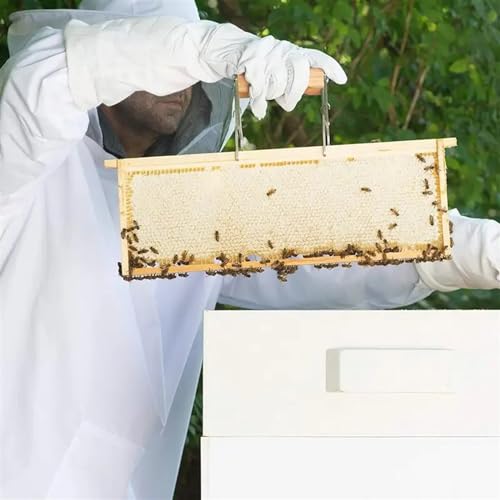 Beekeeping Suit Full Body Beekeeping Clothes Professional Protective Beekeepers Suits with Anti-Bee Round Veil Hood Hat Safty (Medium)