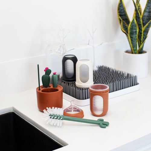 Boon Cacti Bottle Cleaning Brush Set, Terracotta , 4 Piece Set - size: 4 Piece Set, style: Terracotta Set