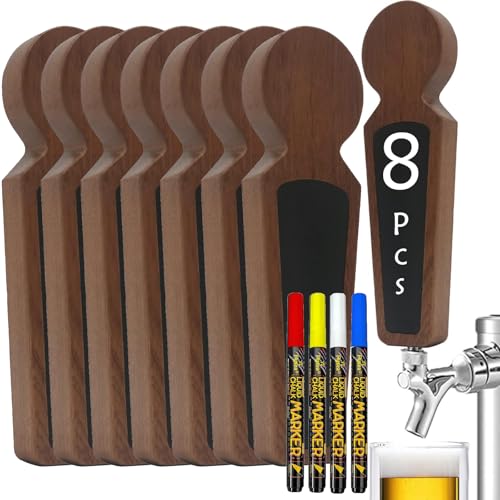 8 PCS Tap Handle, Beer Tap Handle with 4 Markers, Beer Keg Tap for Kegerator, Homebrew and Bars - color: 8 PCS