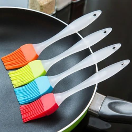 Food Silicone Barbecue Brushes Oil Temperature Resistant Household Kitchen Baking Pastry Oil Brush,summer BBQ,2.5 * 15cm (10pcs,Random color) - color: 10pcs,Random color