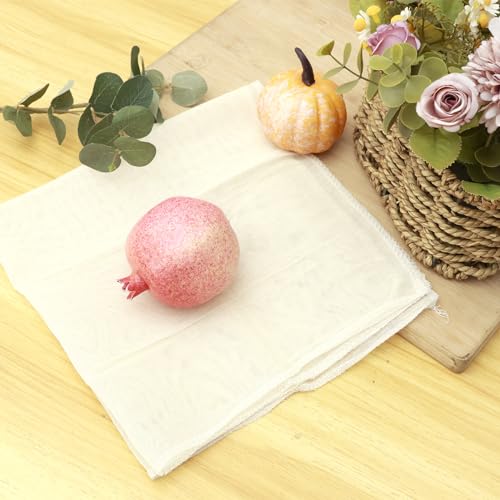 12 Pcs Natural Unbleached Cotton Cheesecloth Cheese Cloths Organic Cheesecloth Square Cheese Cloths Reusable 20 Inch Cotton Cloth Strainer for Coffee Brewing Juicing Straining Cheese Making