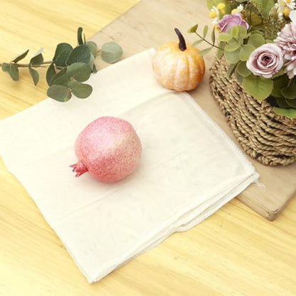 12 Pcs Natural Unbleached Cotton Cheesecloth Cheese Cloths Organic Cheesecloth Square Cheese Cloths Reusable 20 Inch Cotton Cloth Strainer for Coffee Brewing Juicing Straining Cheese Making