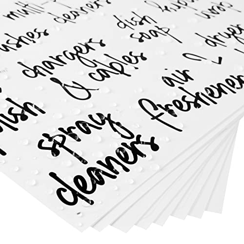 Talented Kitchen Laundry Labels for Jars & Containers - 141 Count, White Vinyl, Modern Script - Laundry Room Organization & Kitchen Organization with Food Container Labels and Water-Resistant Adhesive - color: White