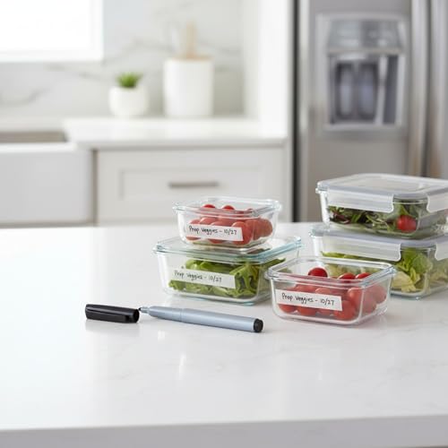 Cadie Permanent Freezer Marker Set of 5 – Waterproof Fast-Drying Black Ink Pens with Chisel Tip for Food Labeling, Fridge & Freezer Storage, Kitchen & Lab Use & General Organization. - style: 5 Pack