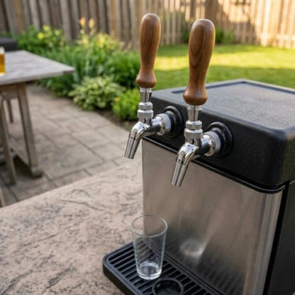 Forward Sealing 304 Stainless Steel Draft Beer Faucet Tap for Kegerator | No-stick, no-foam pour. Fits standard 7/8"-14 UNF shanks. Features a 10mm spout.