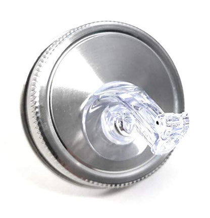 Mason Jar Pour Spouts Stainless With Flap - For Moonshine And Whiskey - Made 100% In The USA. Free Flow Mason Jar Spouts That Don't Leak - No Cracks, Just A Perfect Cocktail Pour Everytime. 2 Pack - size: Stainless Regular Mouth With Flap