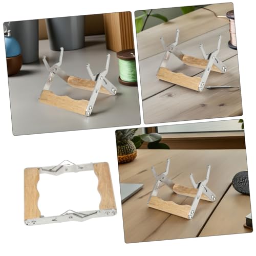 SEWACC 4pcs Beekeeping Hive Frame Gripper and Beehive Frame Holder with Wood Handle Stainless Steel Clamp Tool for Hive Inspection and Honey Harvesting