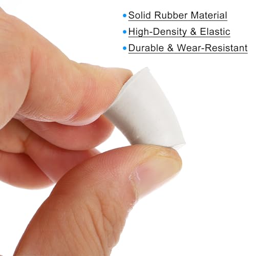 uxcell 2Pcs Solid Rubber Stoppers, White 10# Tapered Lab Plugs Lab Seal Tube Stopper Plug for Industry and Laboratories, 52x43x32mm