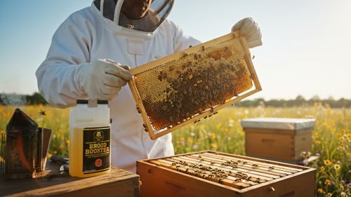Brood Booster & Feeding Stimulant – 16 oz – Natural Honey Bee Supplement – Boosts Colony Growth – Prevents Syrup Fermentation – Aids Comb Building – Great for Nucs & Swarms - size: 16 Ounce