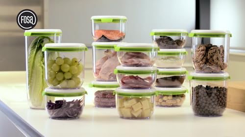 FOSA Vacuum Seal Food Storage System Reusable Container Deluxe Set with Vacuum and 10 Reusable containers - size: 11-Piece All Size Set