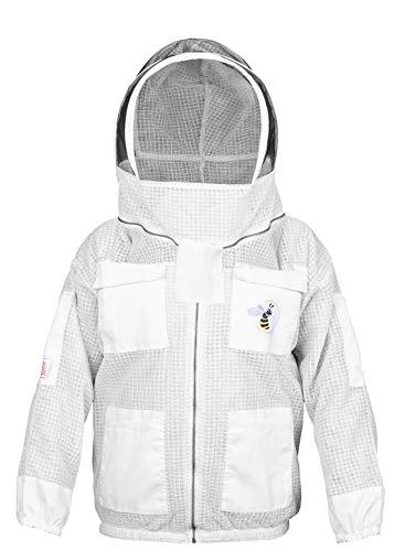 3 Layer Ultra Ventilated Mesh & Twill Cotton Bee Beekeeper Beekeeping Jacket Fencing Veil - size: 3X-Large