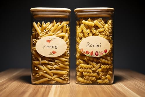 MONEST (500pc/Roll) 2" Stickers for Jars and Lids | Pantry, Mason Jar, Canning, Spice, and Bottle Labels (Red Tulip 2x3) - color: Red Tulip 2x3