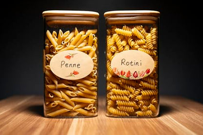 MONEST (500pc/Roll) 2" Stickers for Jars and Lids | Pantry, Mason Jar, Canning, Spice, and Bottle Labels (Red Tulip 2x3) - color: Red Tulip 2x3