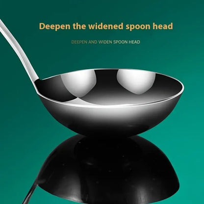 Cuisinox Stainless Steel Ladle Spoon for Soup and Serving, Hand Hammered, 14"