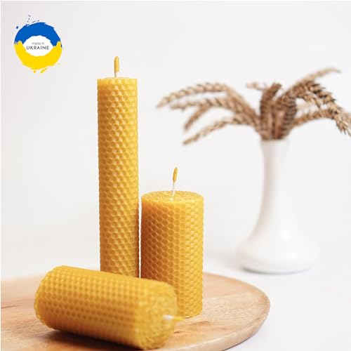 Natural Beeswax Sheets for Candle Making - DIY Beeswax Candle Rolling Kit for Kids & Adults - color: Natural-Honey