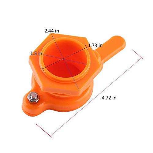 Honey Gate Valve for Bucket, Durable Nylon Honey Extractor Tap, Beekeeping Supplies (2 Pack) - size: 2 Pack