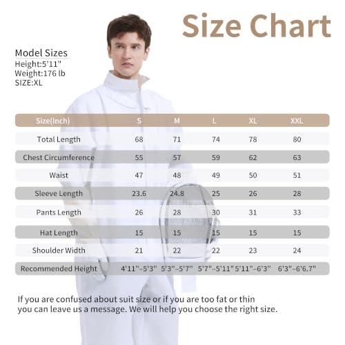 Sting Proof Bee Suit Full Body with Ventilated Hood & Gloves XXL | Polycotton Unisex Beekeeping Suit for Men & Women, Wasp Bee Keeper Suit for Beginner & Pro Beekeepers, Apiary Beekeeping Gear - color: Xxl