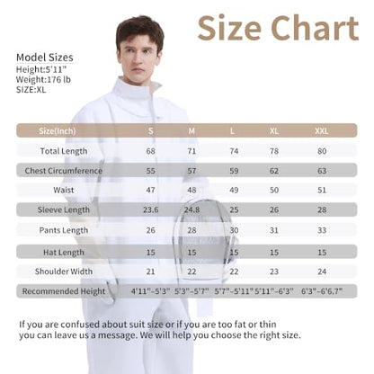 Sting Proof Bee Suit Full Body with Ventilated Hood & Gloves S | Polycotton Unisex Beekeeping Suit for Men & Women, Wasp Bee Keeper Suit for Beginner & Pro Beekeepers, Apiary Beekeeping Gear - color: S