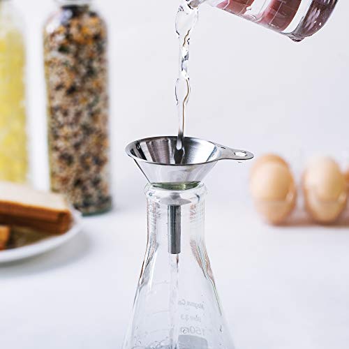 Fox Run Metal Kitchen Funnel Set, 3", 2", and 1.5" Stainless Steel Funnels - size: 3", 2", and 1.5" Set