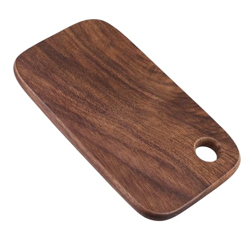 Wood Cutting Boards For Kitchen, Small Portable Walnut Chopping Boards For Outdoor Cooking Draining Lunch Boxes, Serving Boards for Sandwich Cheese Meal Breakfast(S （15.5 * 8.5 * 1）) - size: S （15.5*8.5*1）