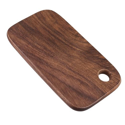 Wood Cutting Boards For Kitchen, Small Portable Walnut Chopping Boards For Outdoor Cooking Draining Lunch Boxes, Serving Boards for Sandwich Cheese Meal Breakfast(S （15.5 * 8.5 * 1）) - size: S （15.5*8.5*1）